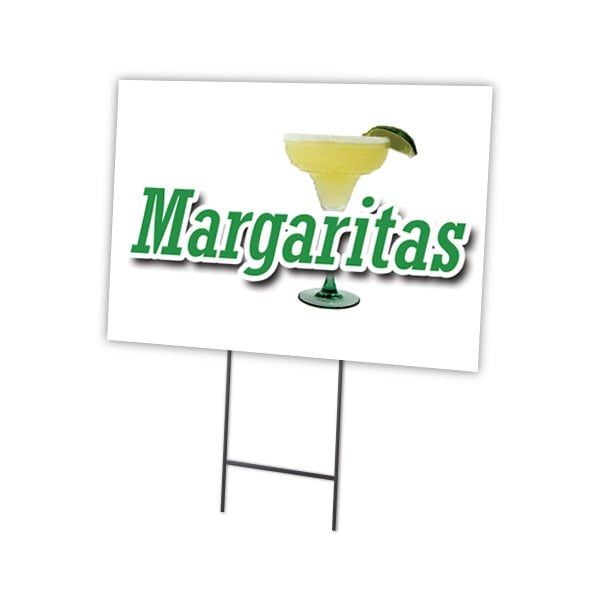 Signmission Margaritas Yard Sign & Stake outdoor plastic coroplast window, C-2436 Margaritas C-2436 Margaritas - main